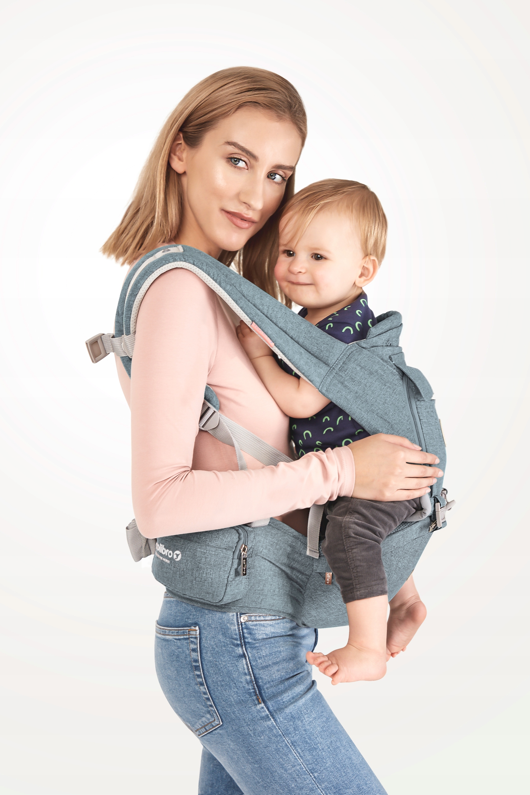 Nosidełko dziecięce dla niemowląt pozycja żabki ERGONOMICZNE 12W1 HONEY Rozmiar XL