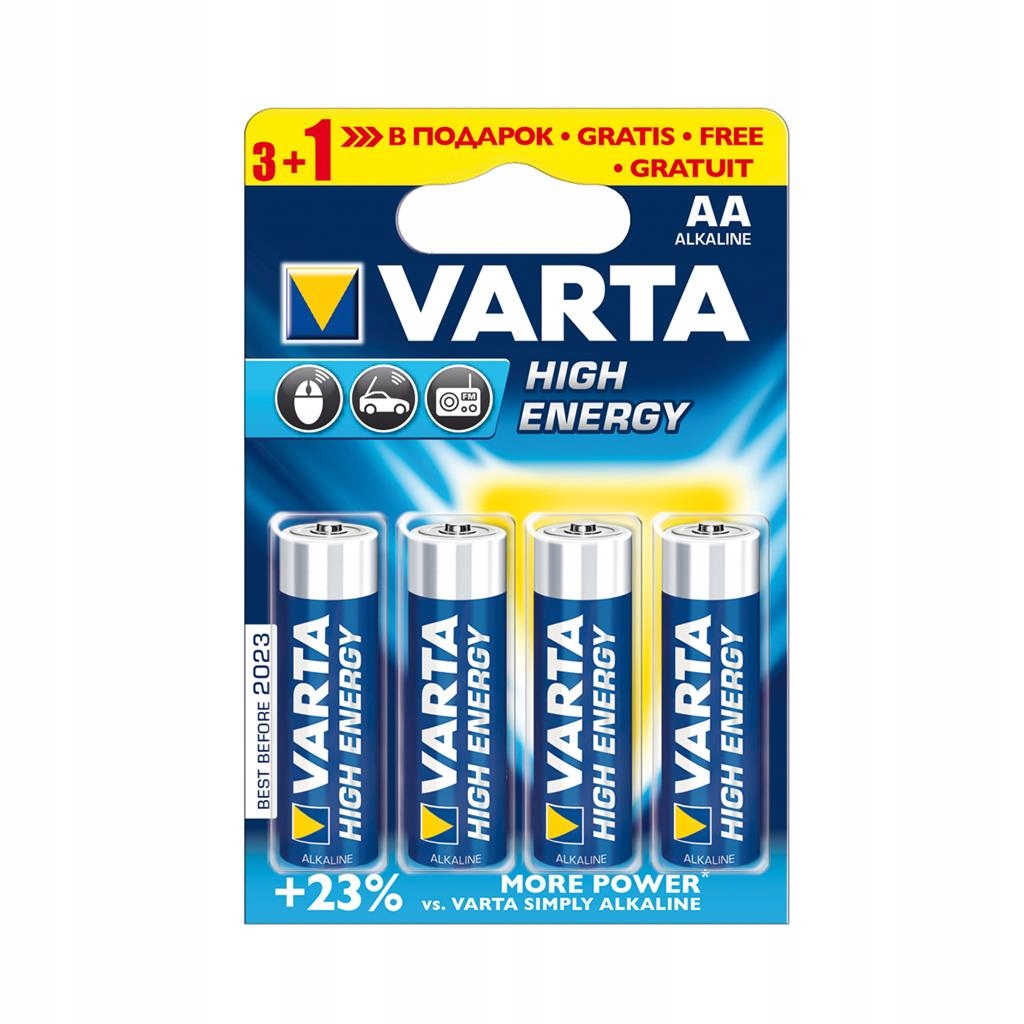 Varta Baterie Alkaliczne R6 Aa 4szt High Energy