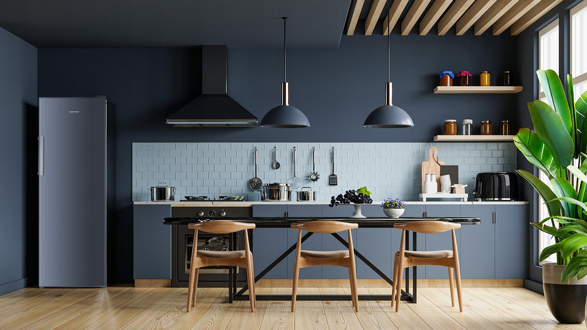 MPM MPM-335-CJ-31 chłodziarka lodówka 331L 170x60x60cm inox Kolor dominujący srebrny/szary