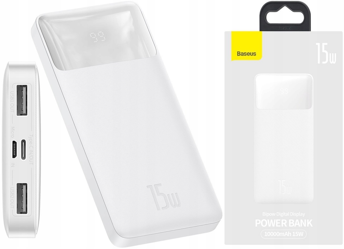 

Baseus Power Bank 10000MAH 3X Usb Usb-c Pd 15W Qc