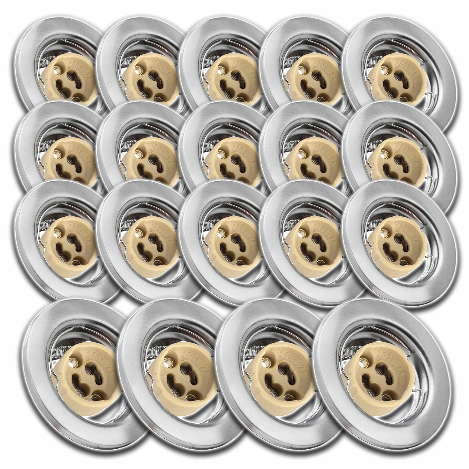 19xHLINÍKOVÁ Podomítková Stropní Objímka Barva Satén Spojka Zásuvka GU10