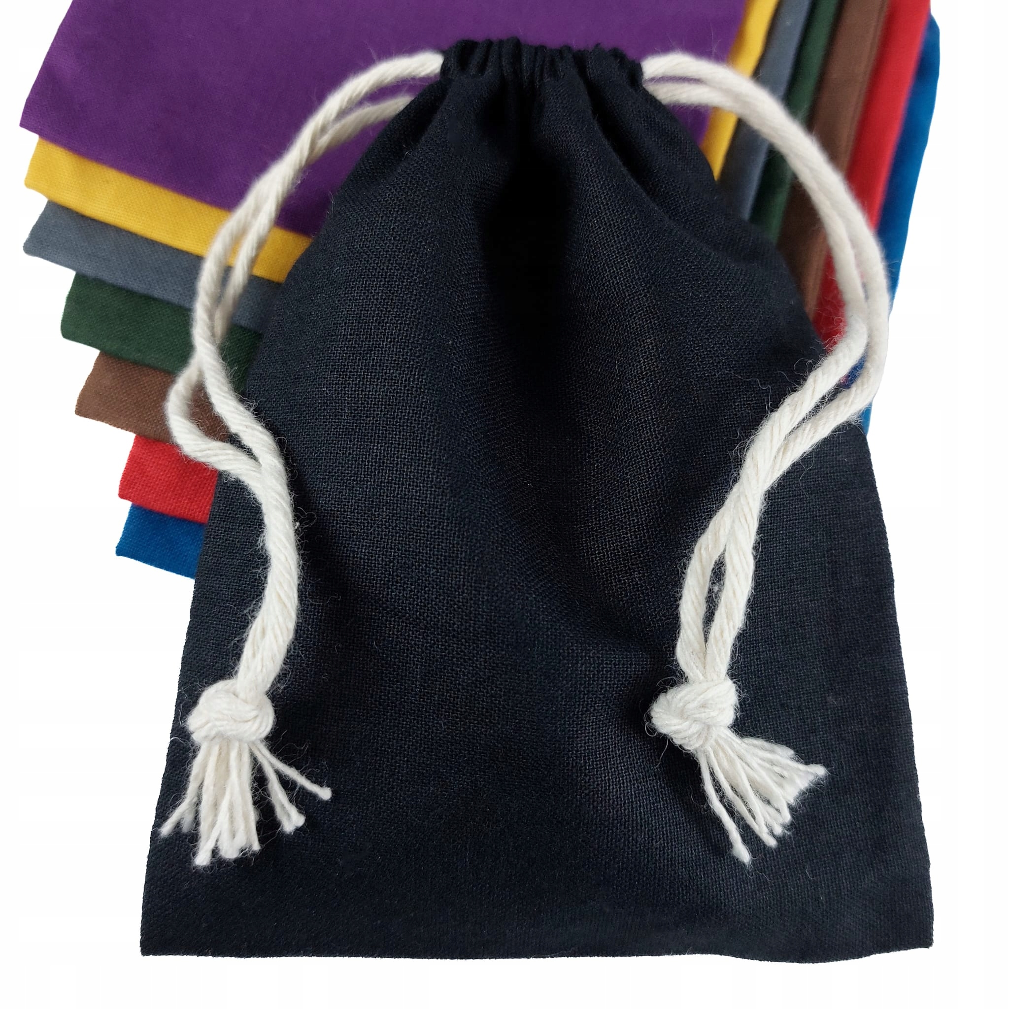 CZARNY WORECZEK BAWEŁNIANY NA KOŚCI 9X12 CM