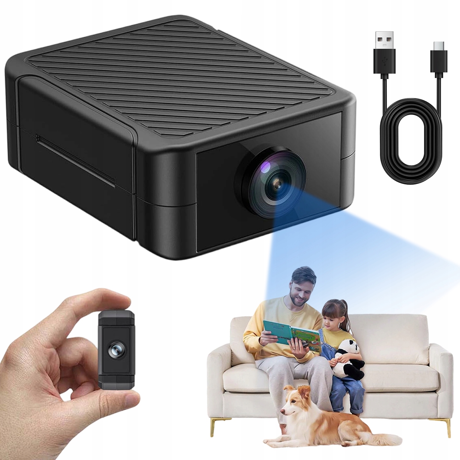 Mini Kamera Wifi 2.4GHz Z Automatycznym Trybem Nocnym I Detekcją Ruchu