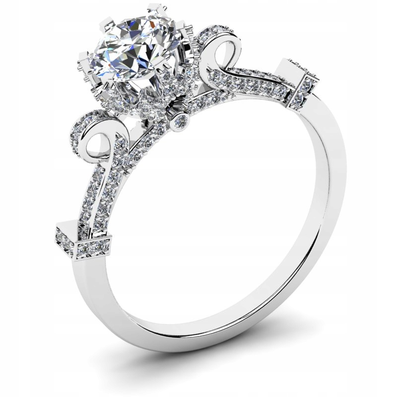 

Pierścionek Z Białego Złota Królewski Na Zaręczyny