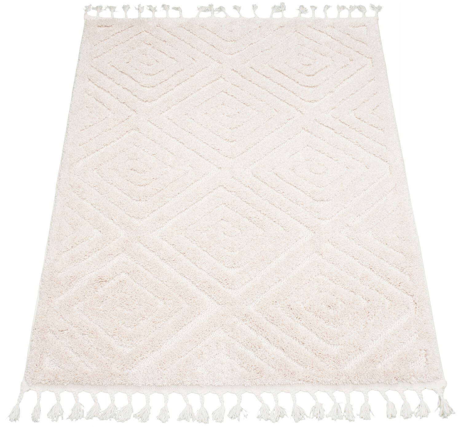 Koberec Shaggy Boho Do Obývacího Pokoje Ložnice Měkký Hustý Vlas S Třásněmi 60X100