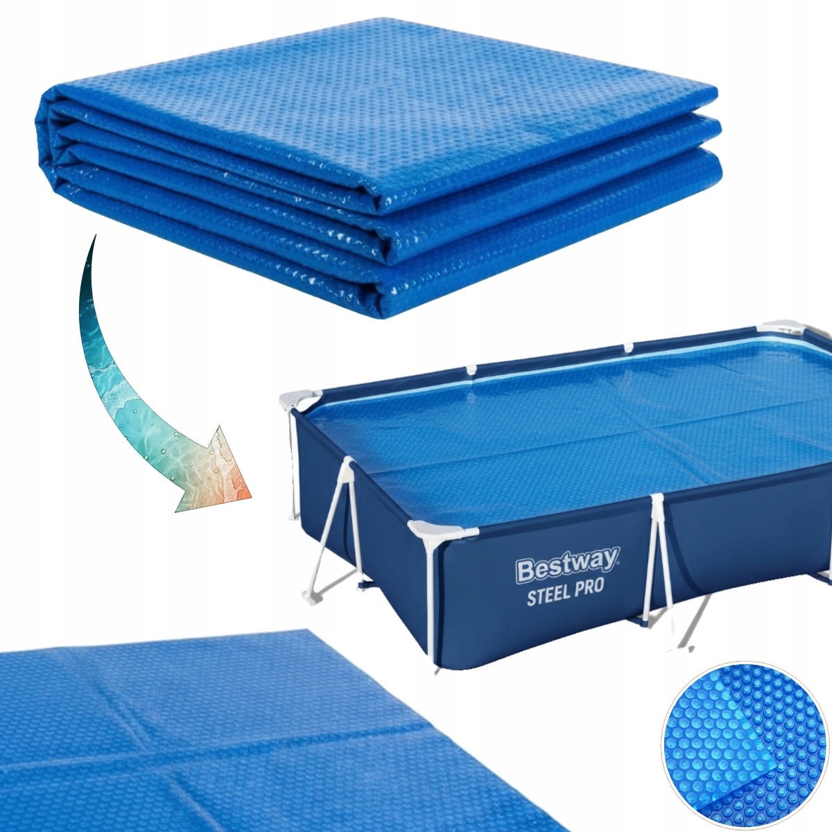 Krycí Plachta Solární Topná Bazénová Podložka Je Vhodná Do Bazénu Bestway 56411