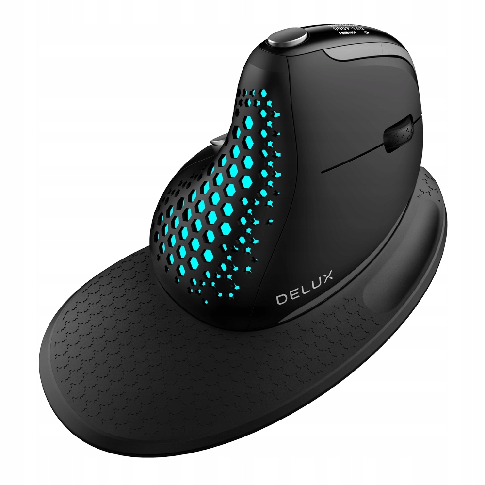 Káblová vertikálna myš Usb Rgb 4000DPI Delux čierna