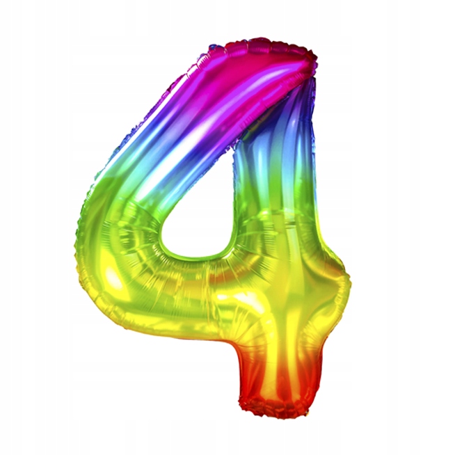 

Balon foliowy Cyfra 4 tęczowa 100 cm