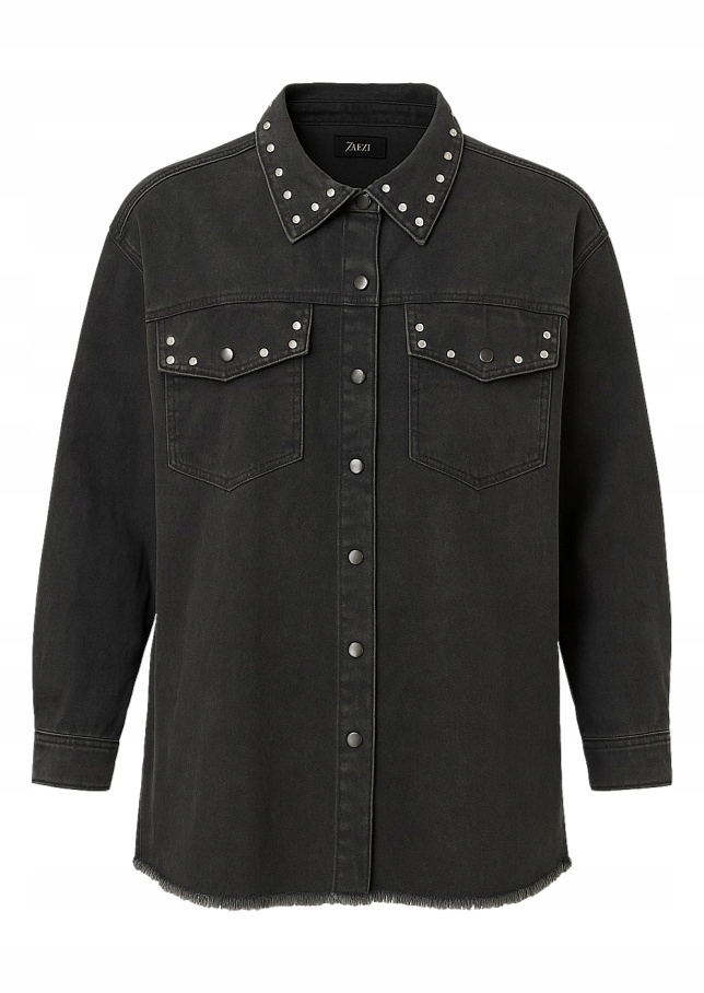 Zizzi Zizzi Šedá Bavlna Dínsová Bunda Bavlna 282C 50