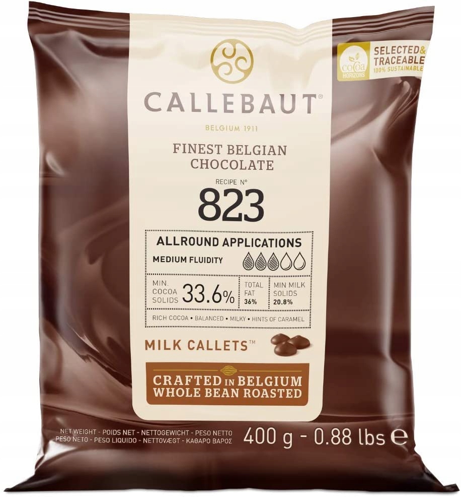 Czekolada Callebaut 823 MLECZNA do pralin 400g 10710237186 - Allegro.pl