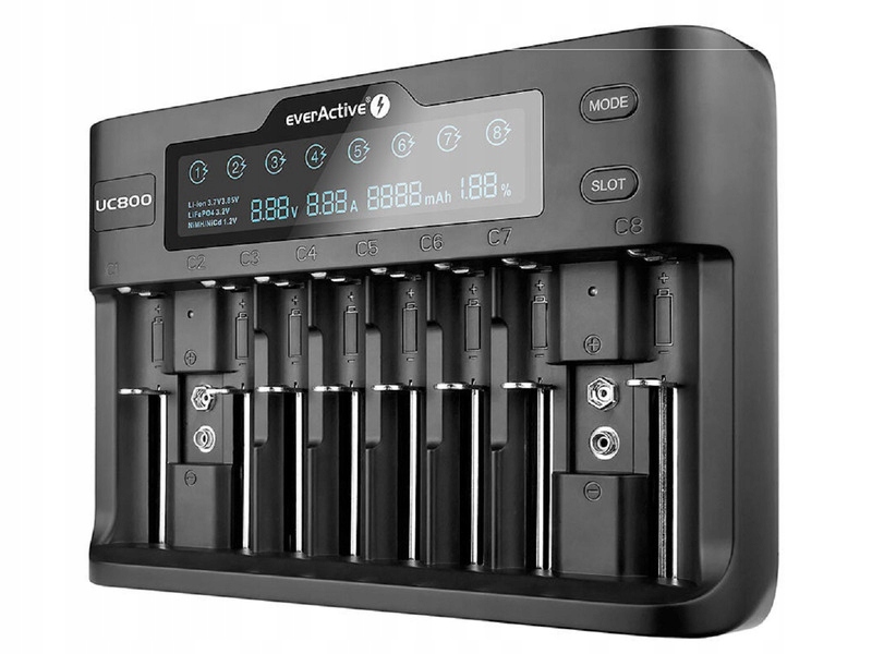 Ładowarka Everactive do akumulatorków UC800