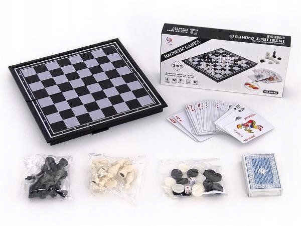 

Adar Szachy Warcaby Magnetyczne Karty 3W1