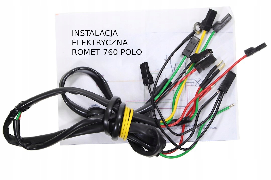 Instalacja Elektryczna Wiązka Romet Polo 760 Czarna Konektory Deluxe