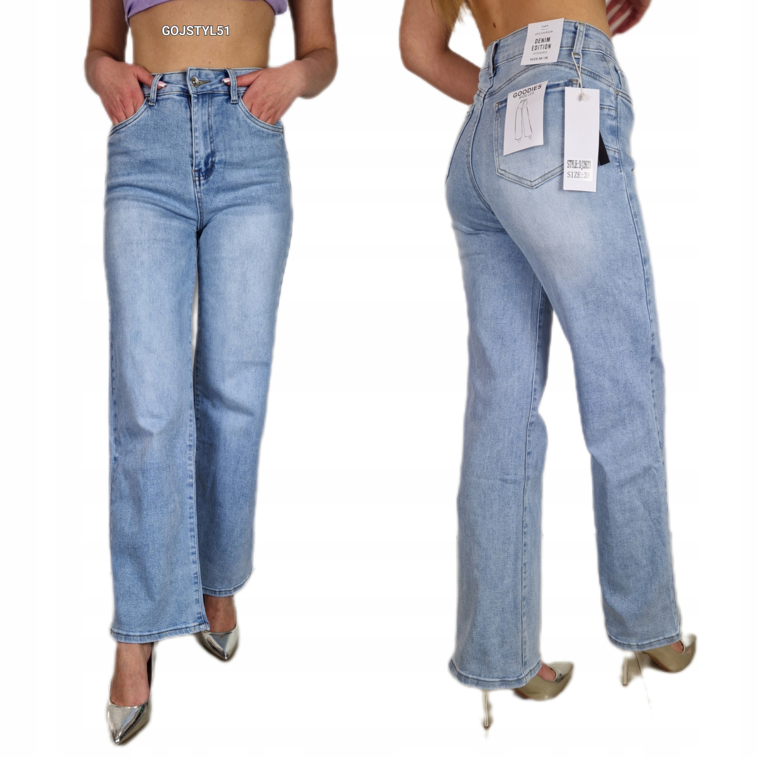 Spodnie Jeansowe Damskie Elastyczne Jeansy Modelujące