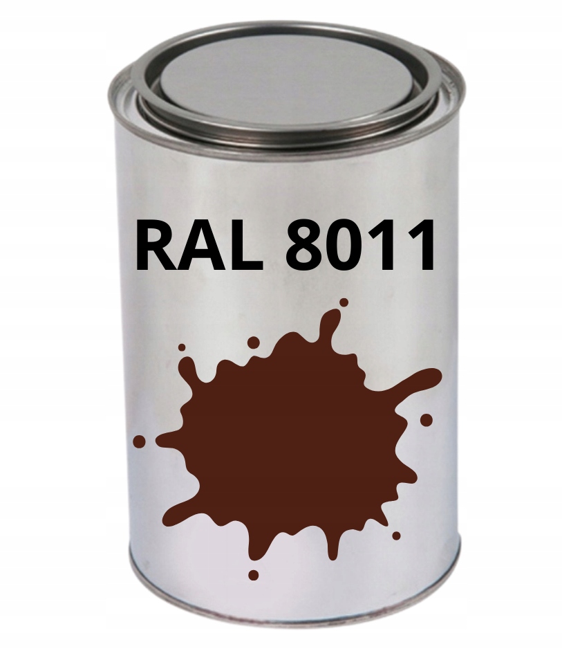 Lakier Akrylowy Ral 8011 Półmat Brązowy Orzechowy Farba Gotowa Do Użycia 1L