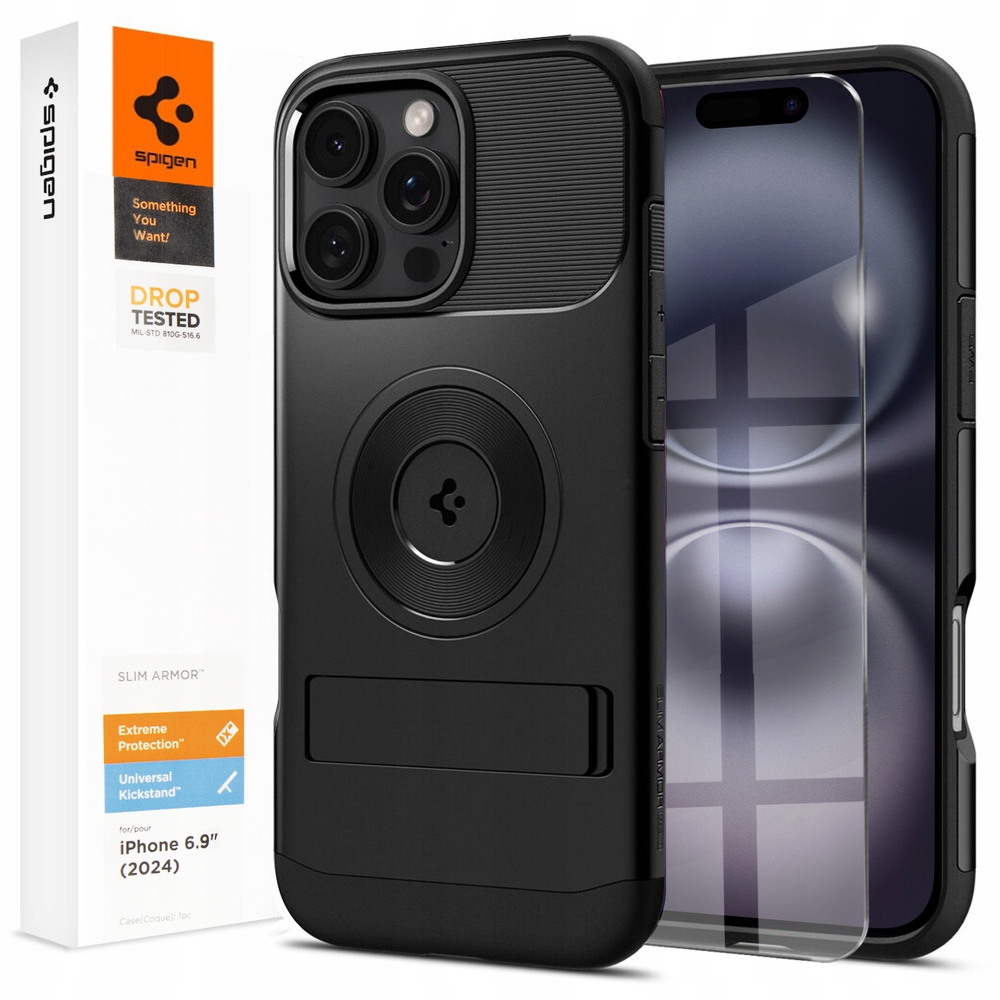 Pouzdro pro iPhone 16 Pro Max, Spigen Slim Armor MagFit, pouzdro pro MagSafe, kryt