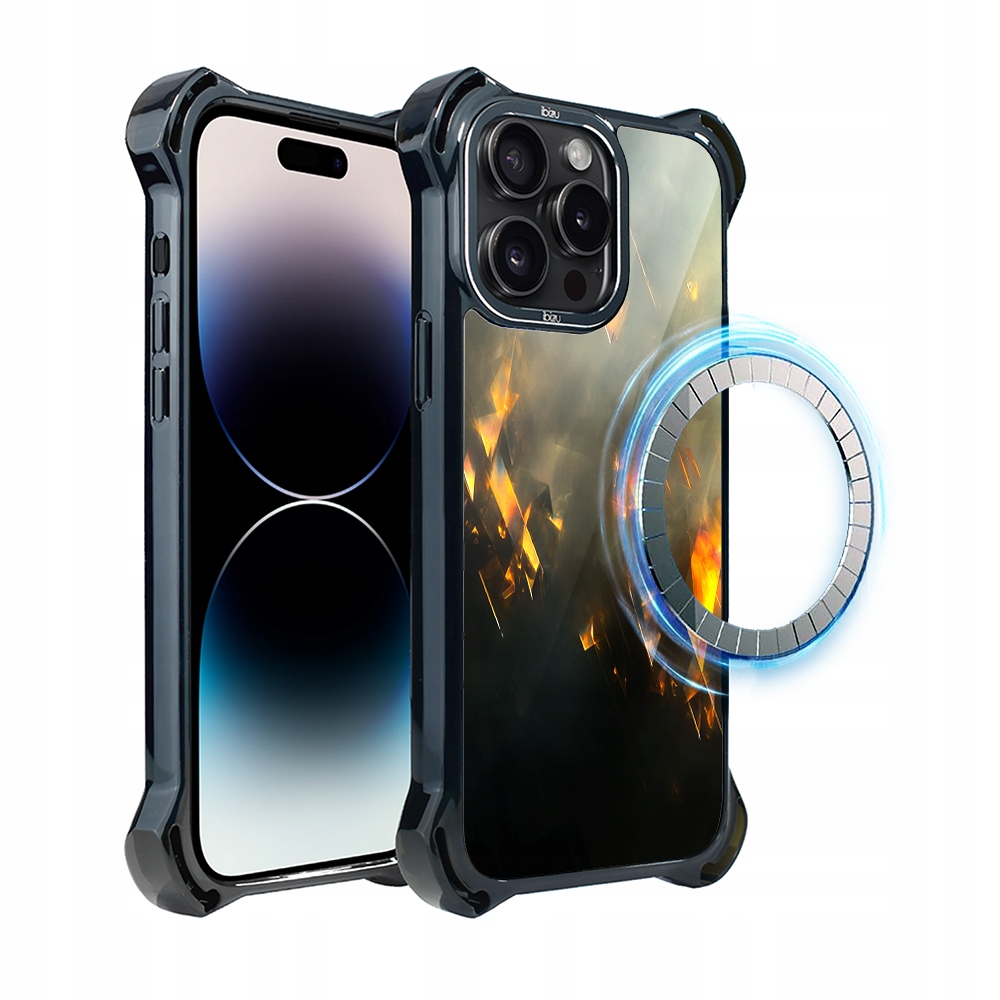 Pouzdro Ibizu DropGuard Ultra s MagSafe pro iPhone 14 Pro Max, zlaté jiskry