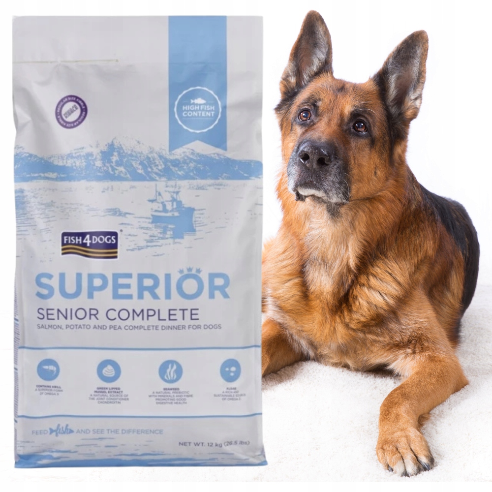 Fish4Dogs Superior Senior Regular 12kg (duże granulki)