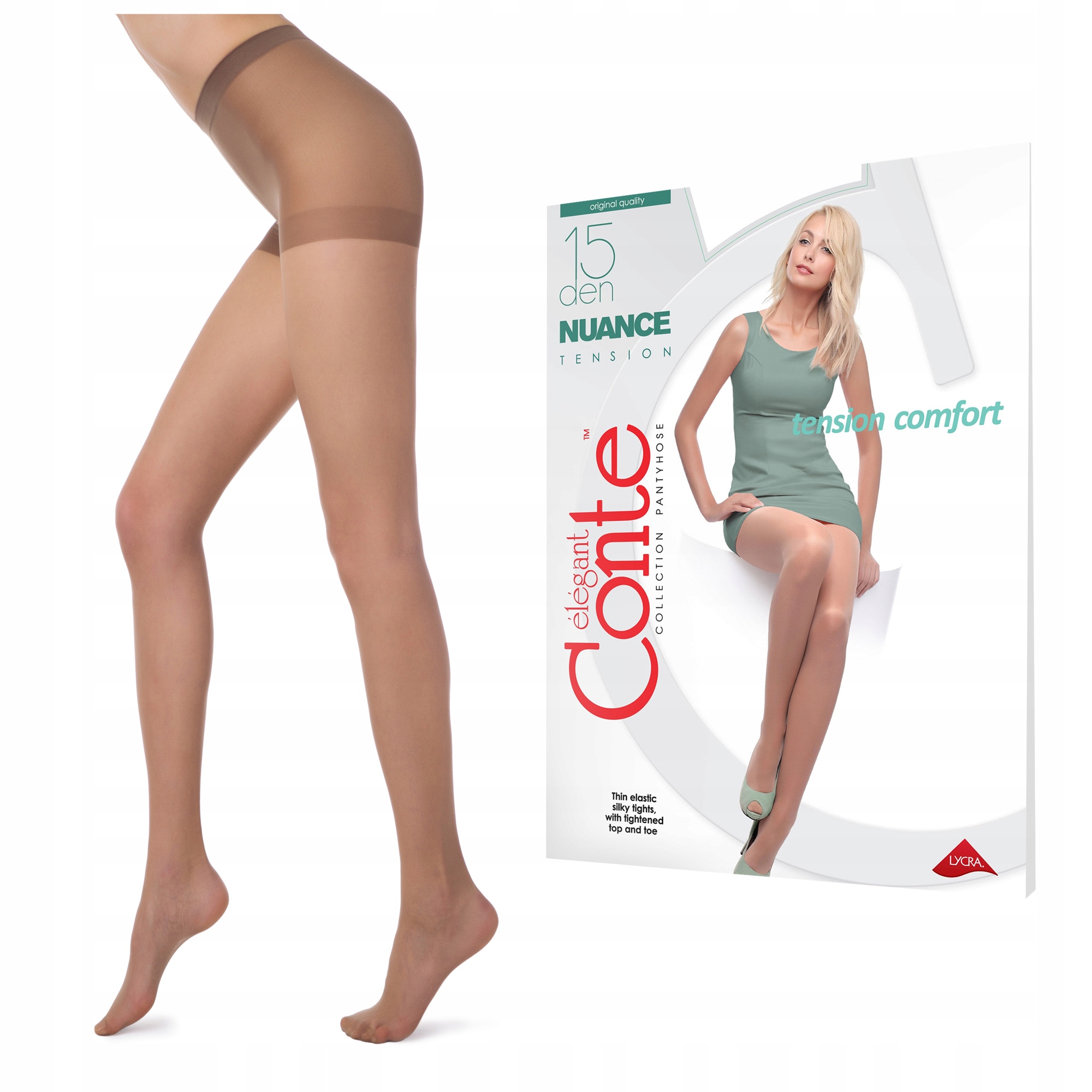 

Rajstopy Lycra Conte Nuance 15 den Bronz 2 matowe