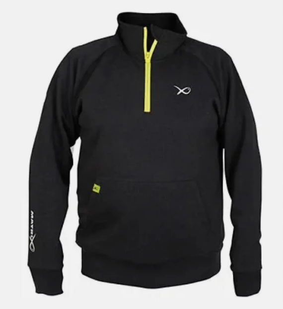 Bluza Matrix Minimal Black Marl 1/4 Zip Sweater XXl