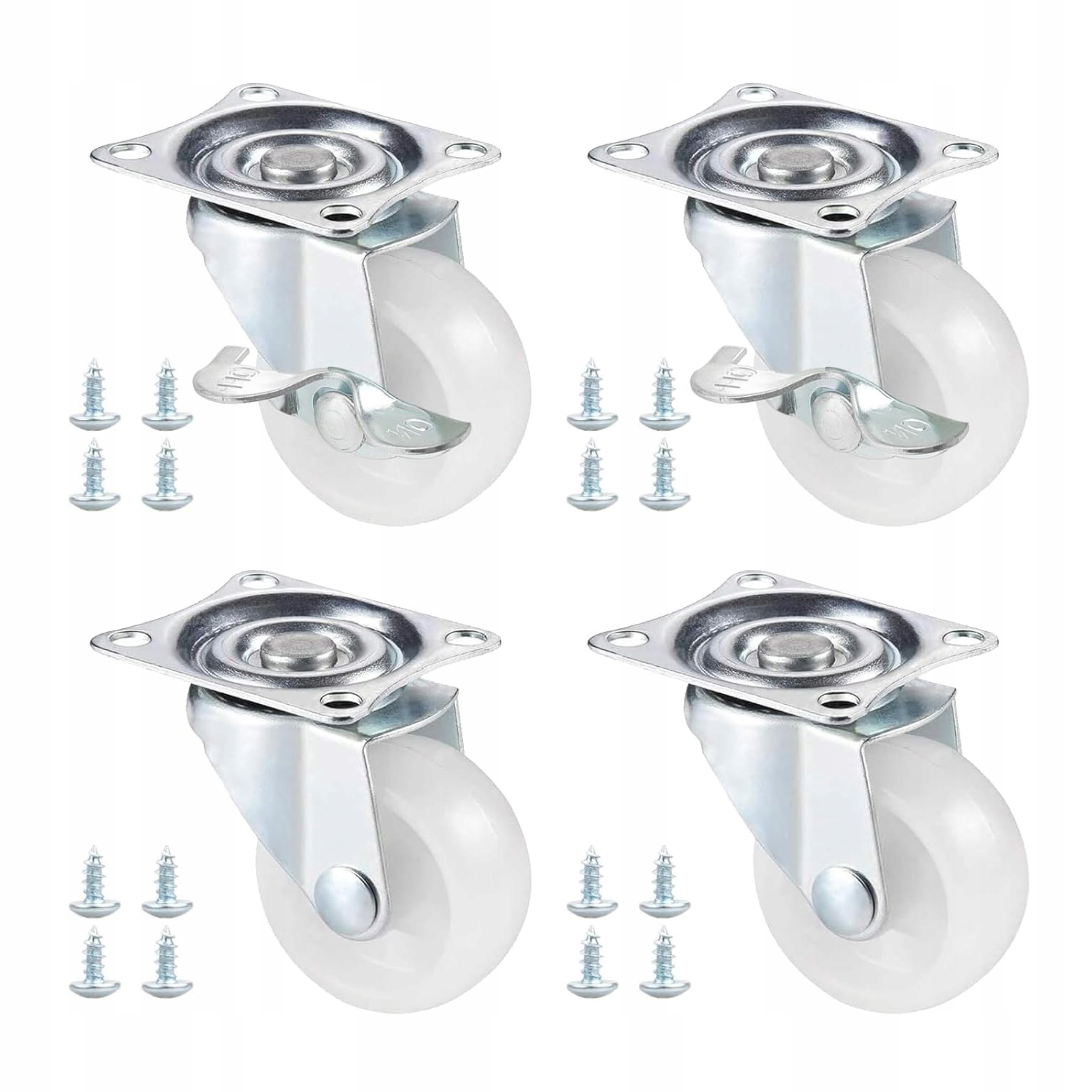 Přepravní Otočná Kolečka Pro Nábytek S Brzdou 40 MM 4 Ks