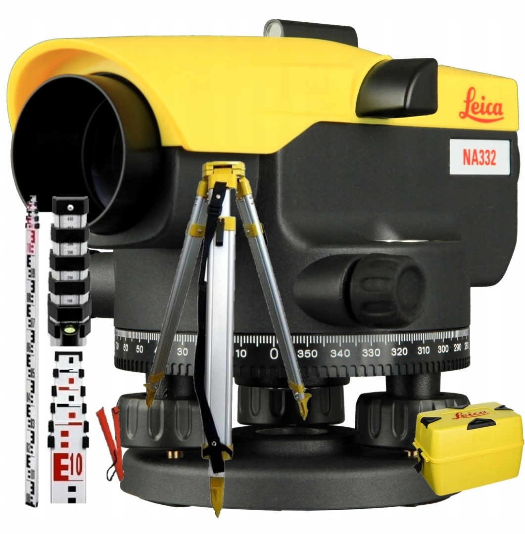 NIWELATOR OPTYCZNY LEICA NA332 + STATYW + ŁATA WAW