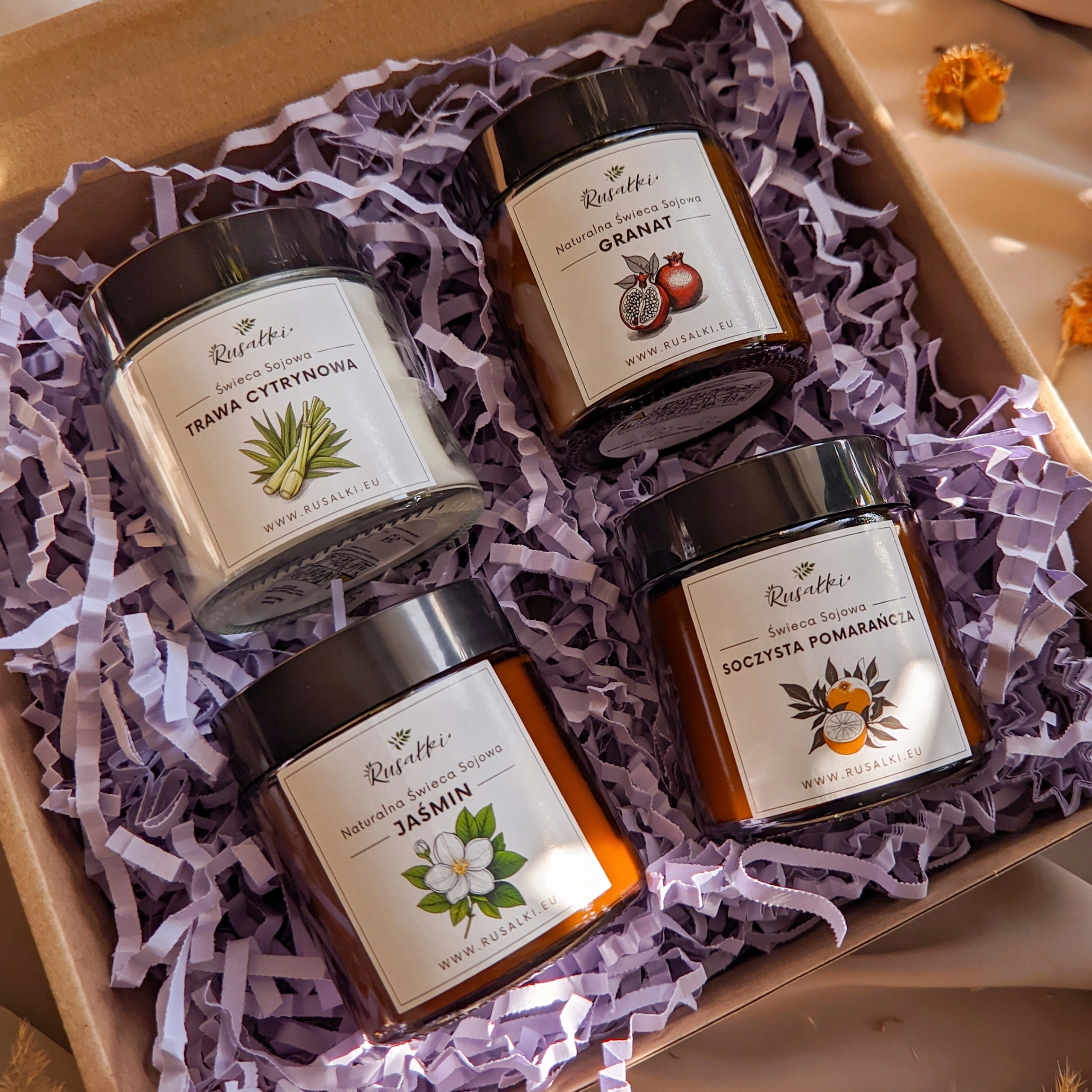 Scents of Nature Sada sójových svíček sójové svíčky různé vůně