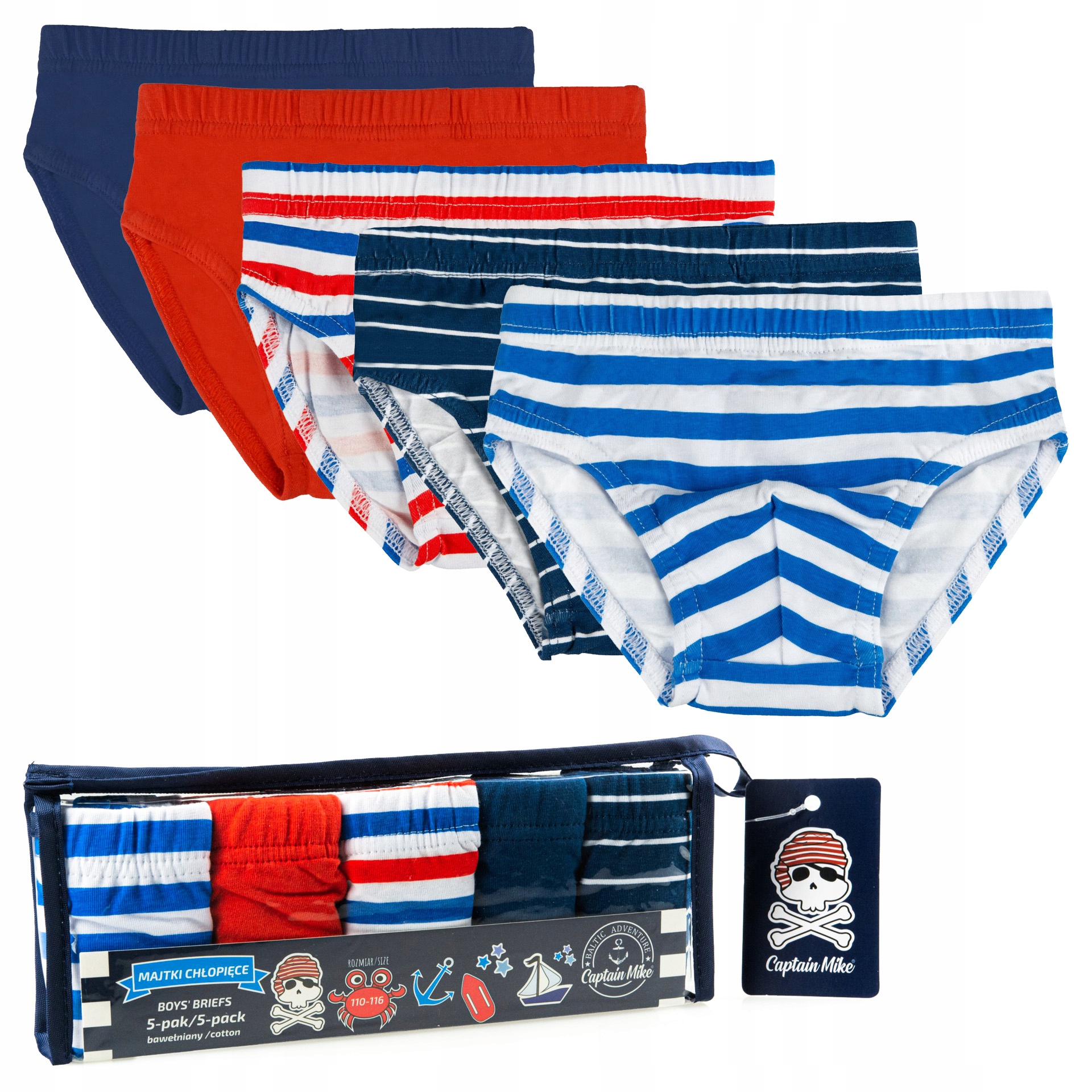

Slipki dziecięce Captain Mike 5 pack, r.110/116
