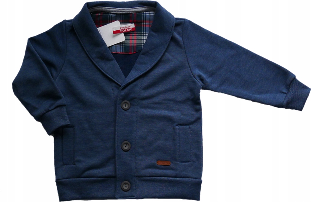

Marynarka cardigan bawełna kolor jeans Revaj 146