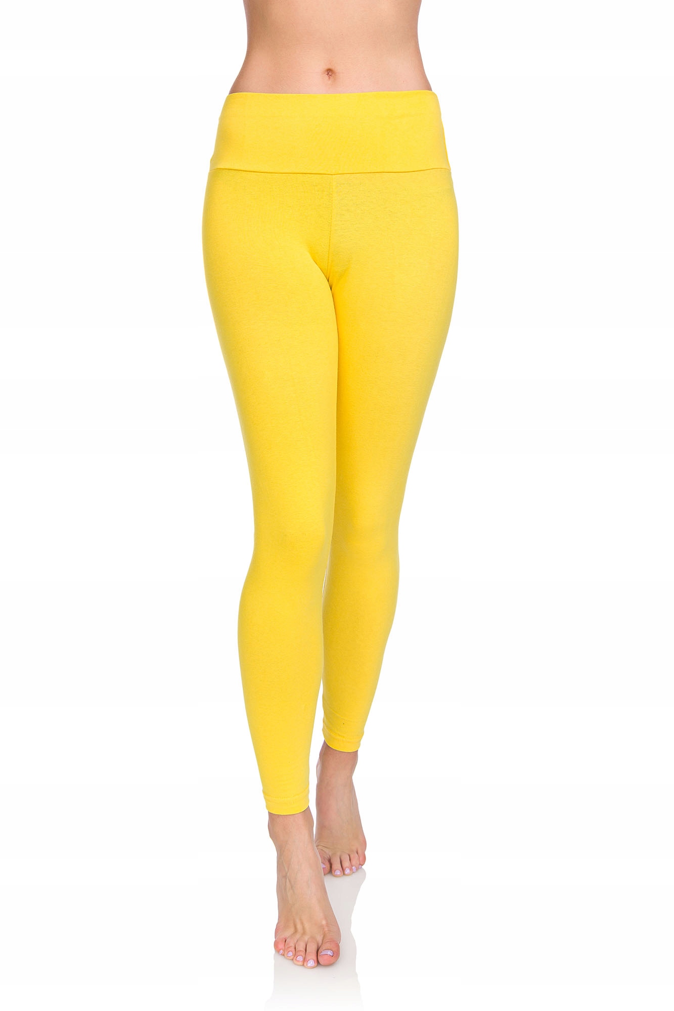 LEGGINSY DAMSKIE BAWEŁNIANE GETRY WYSZCZUPLAJĄCE WYSOKIM STANEM BIAŁE 5XL Marka MITAAMI