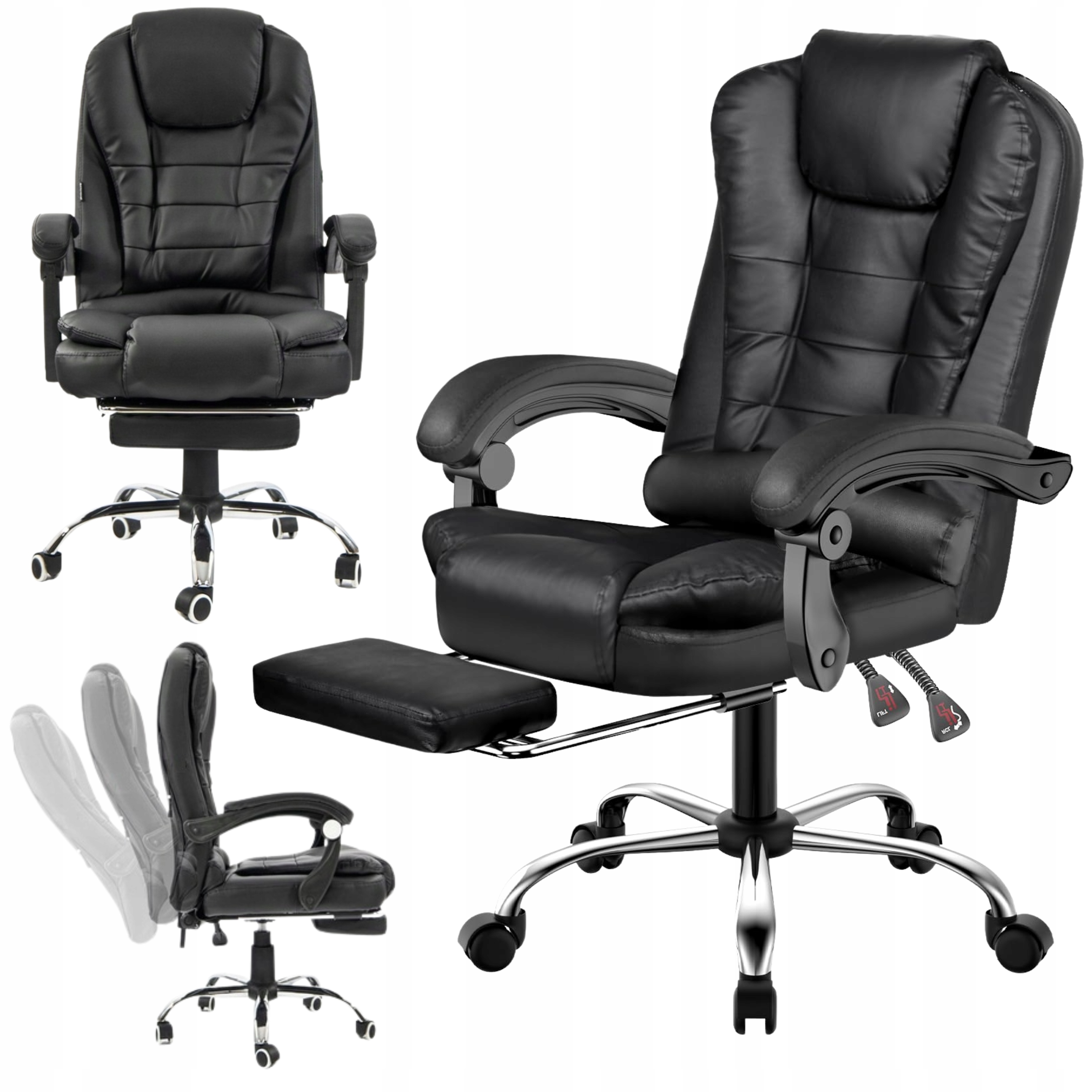 Kancelárska Masážna Stolička, Otočná, Ergonomická Podnožka, Regulácia, Výpredaj