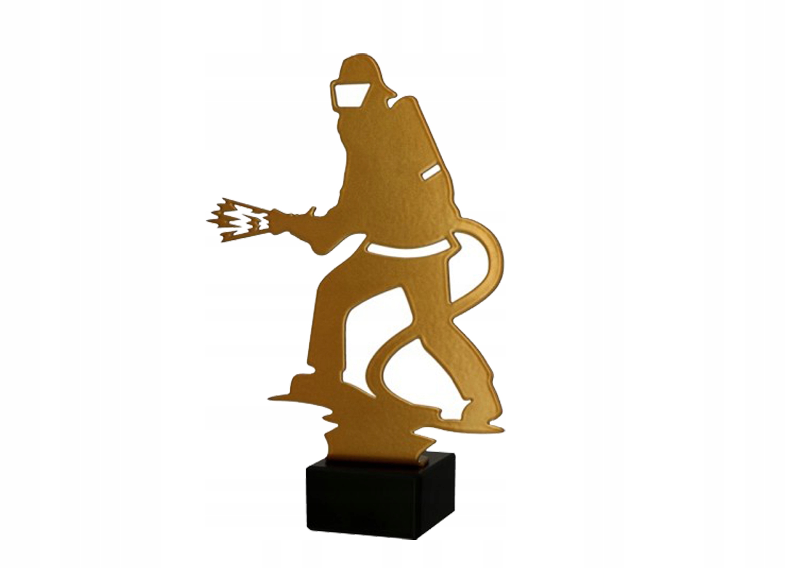 Metalowa statuetka Figurka Puchar Strażak Osp Strażak Straż grawer