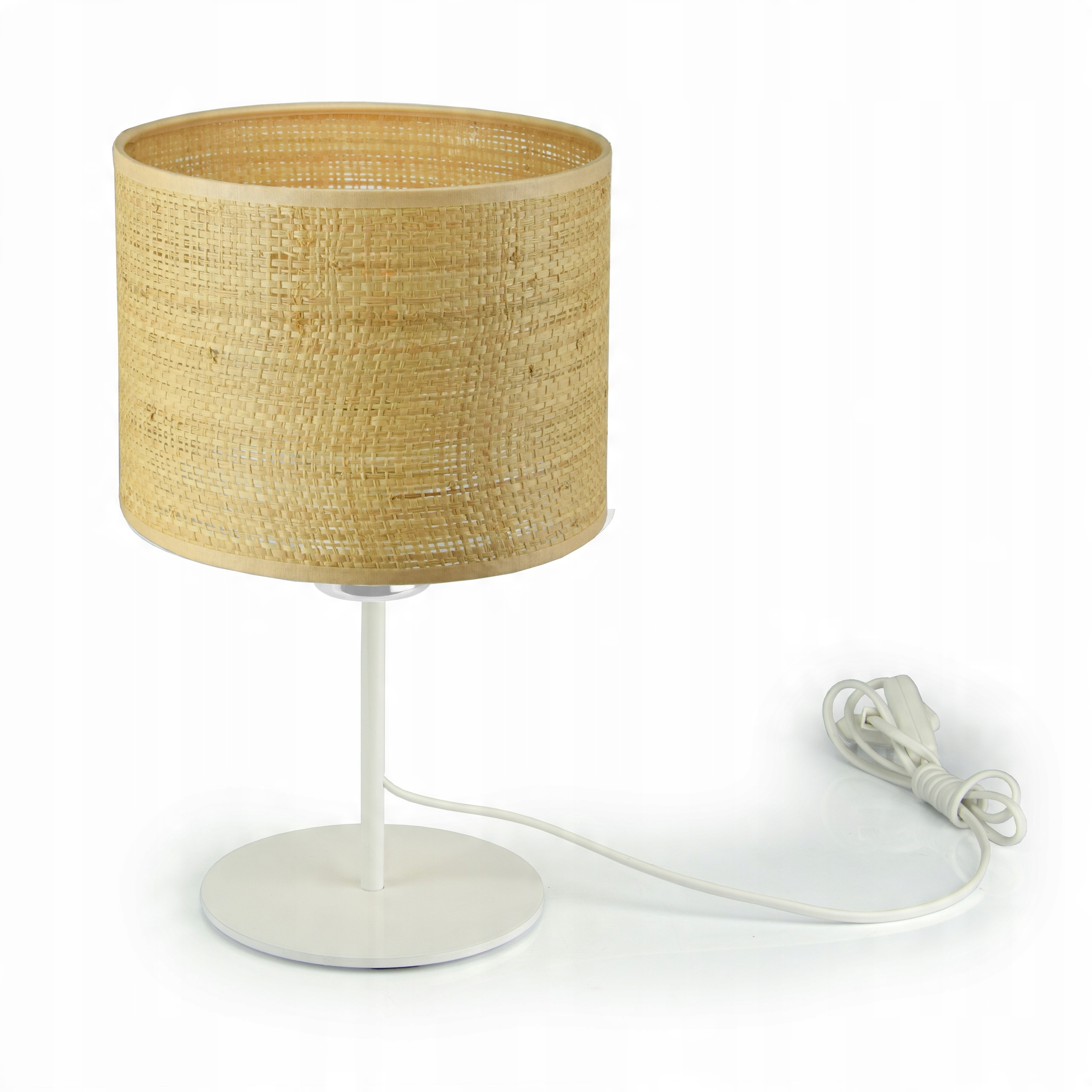 

Lampka Nocna Stołowa Dekoracyjna Abażur Rattan Led