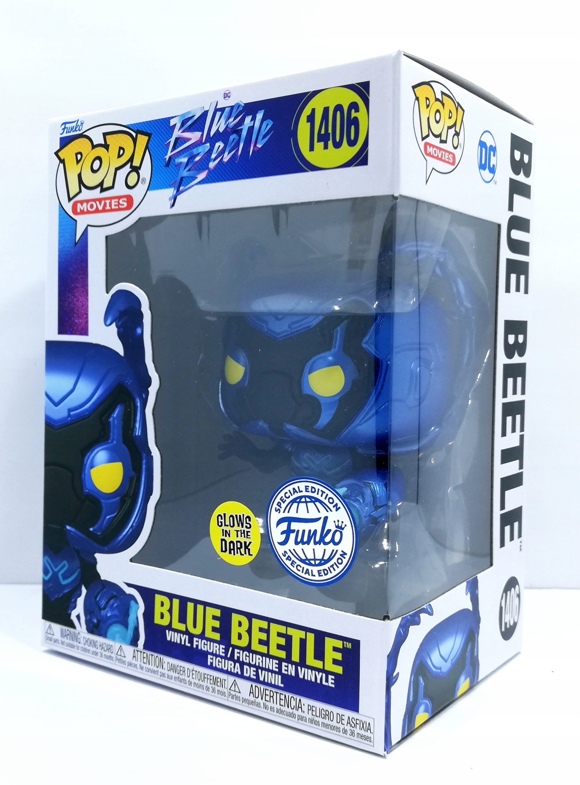 Funko Pop Blue Beetle 1406 Blue Beetle (special Edition) (glows In The Dark)