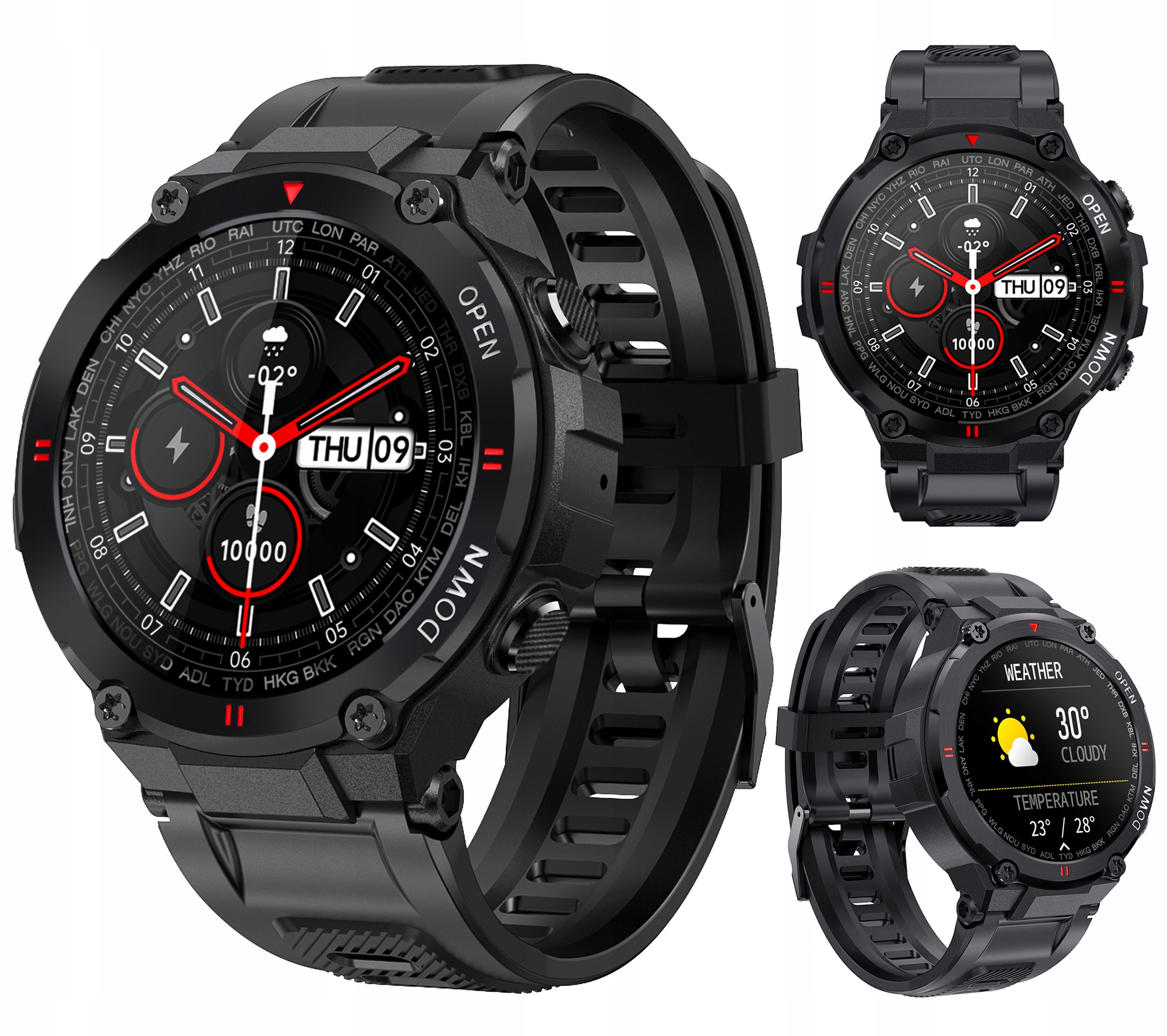 

Smartwatch Zegarek Męski Pol Menu Duży Wodoodporny
