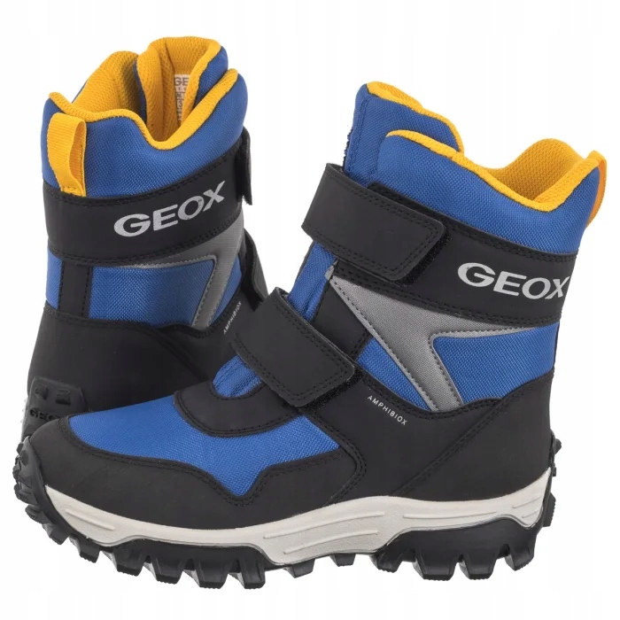 Buty Zimowe Śniegowce Trzewiki dla Dzieci Geox J Himalaya Niebieskie