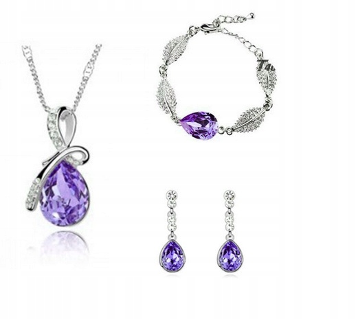 

Łza sopel komplet biżuterii Swarovski -50% Kolory