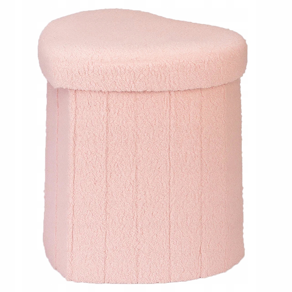 PUFA SERCE PLUSZOWA TAPICERKA RÓŻOWA 34 X 28 X 35 CM FSC