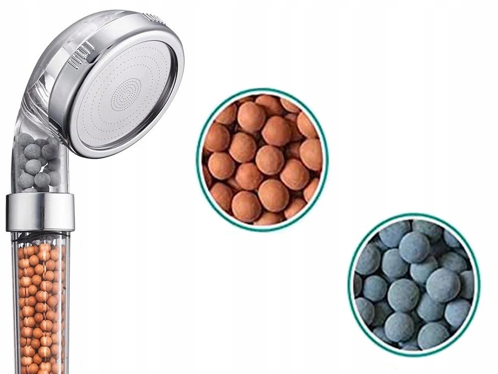 SŁUCHAWKA PRYSZNICOWA OSZCZĘDNA Z FILTREM KAMIENYM Linia Słuchawka do prysznica