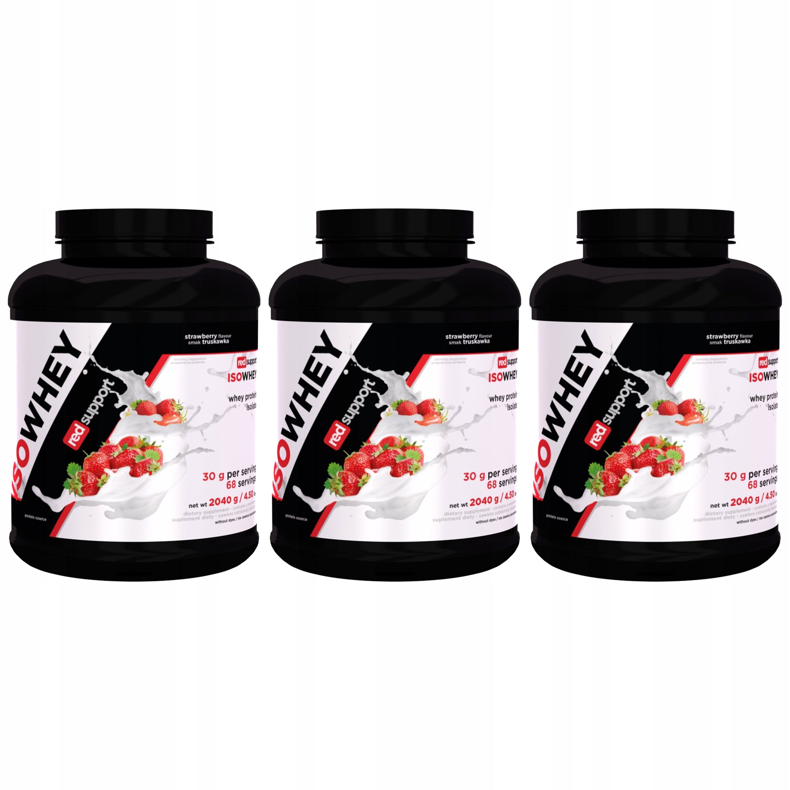 3x Syrovátkový Izolát Bílkovin IsoWhey 30g Wpi Svalová Hmotnost Red Support