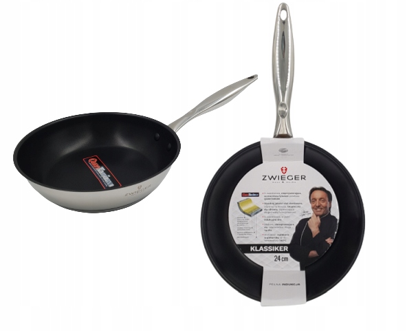 

Patelnia Zwieger Klassiker 24 CM Inox Tytanowa