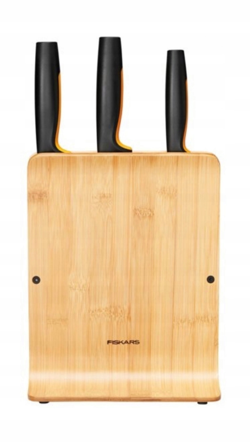 Sada nožov v bambusovom bloku Fiskars Functional Form 3 ks