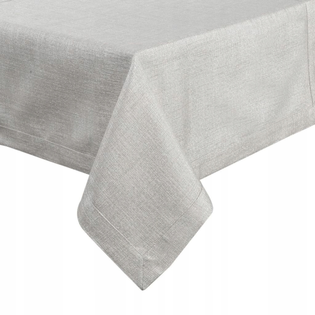 Obrus Na Stôl 145x350 Strieborný Dekoračný Lem