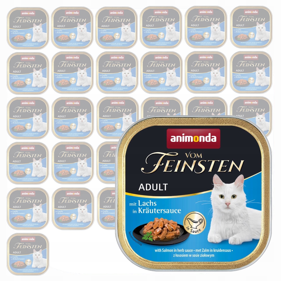 Levně Animonda Vom Feinsten Adult 32x100g mokré krmivo pro kočky Lososová bylinná omáčka