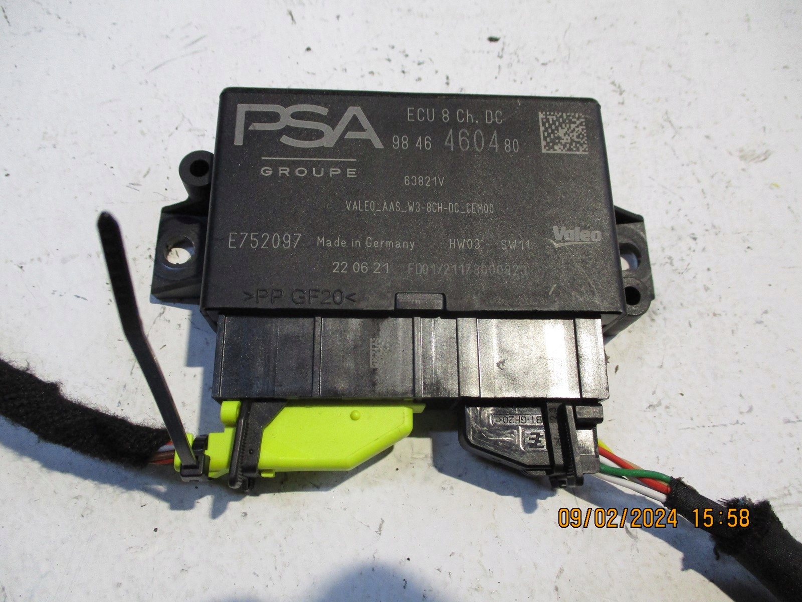 modulo Centralina parcheggio CITROEN DS7 9846460480 OPEL ASTRA 6 L