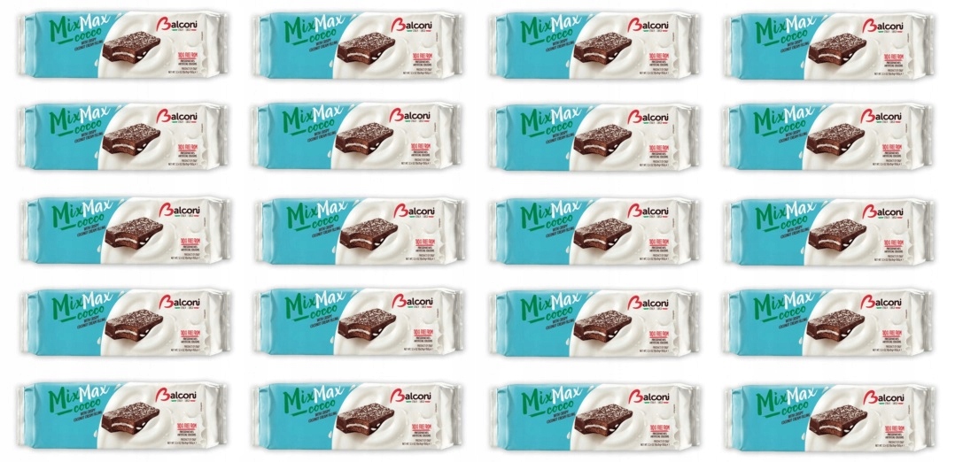15x 350g Balconi MixMax Ciastka kruche krem kokosowy Karton