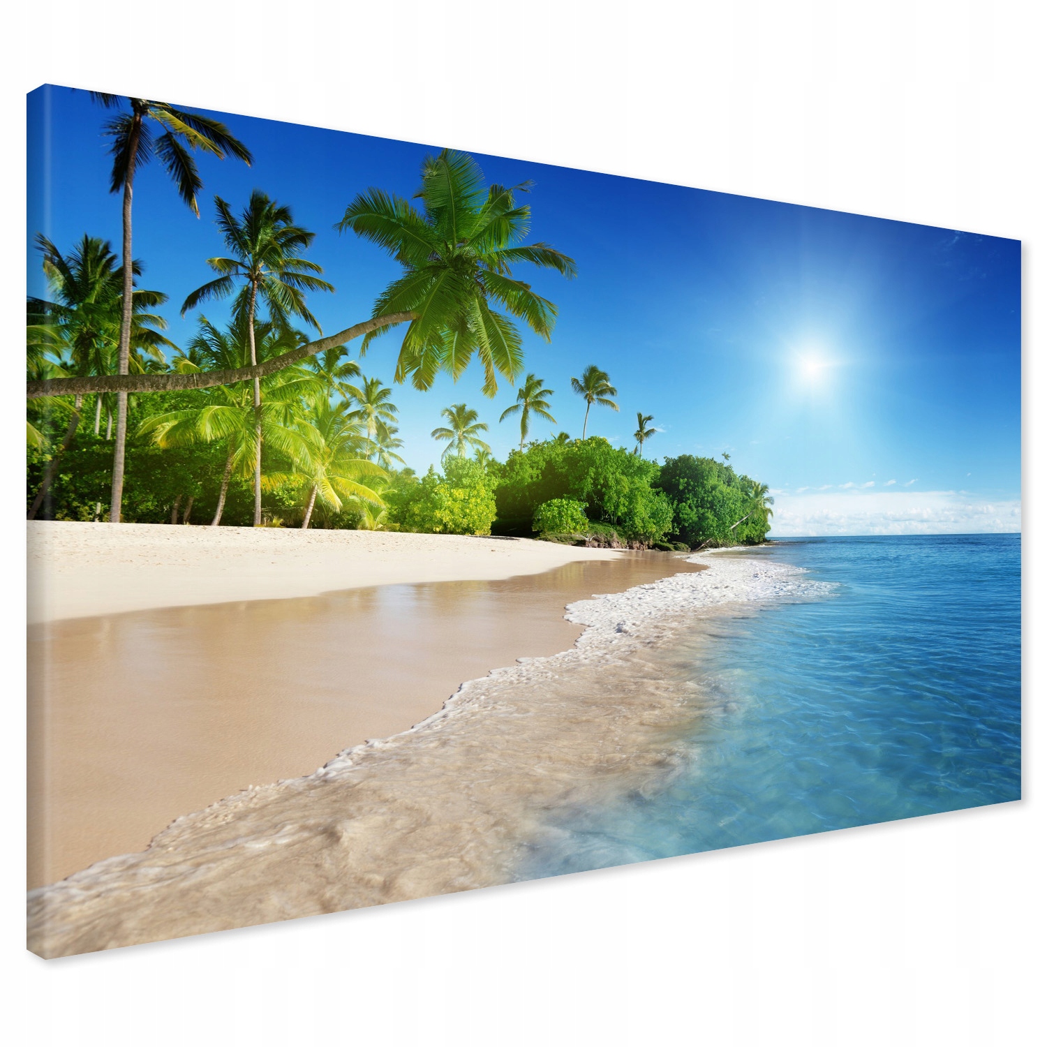 

Obraz na płótnie Karaiby plaża palmy 120x80