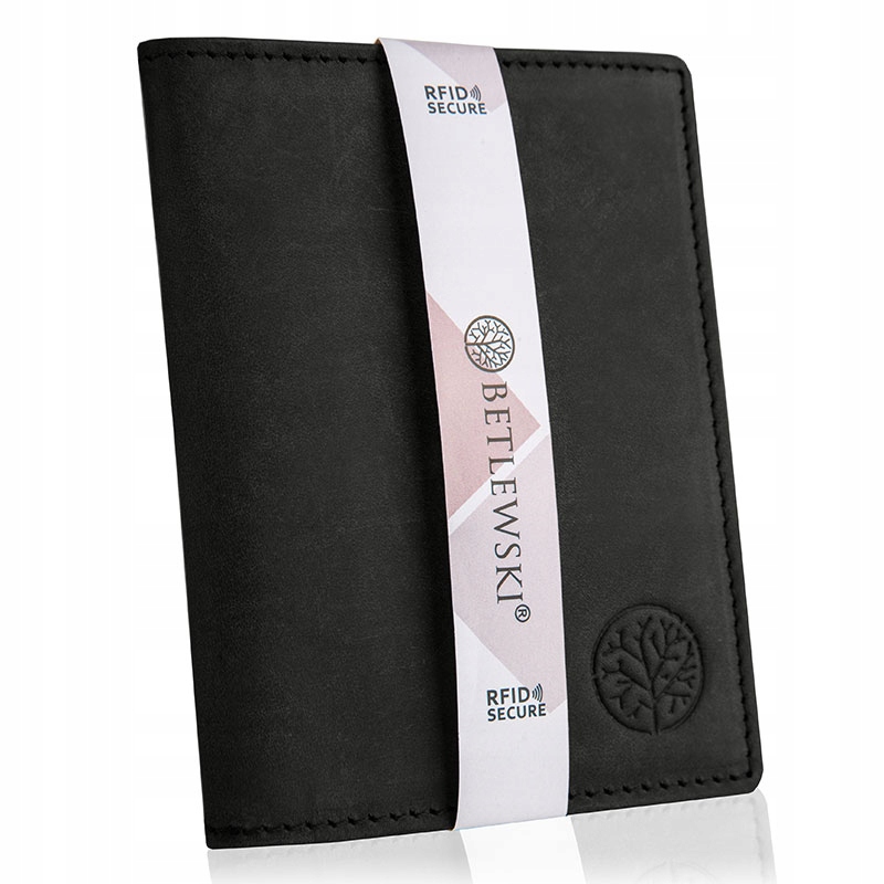 

Skórzany portfel męski Betlewski cienki Rfid slim