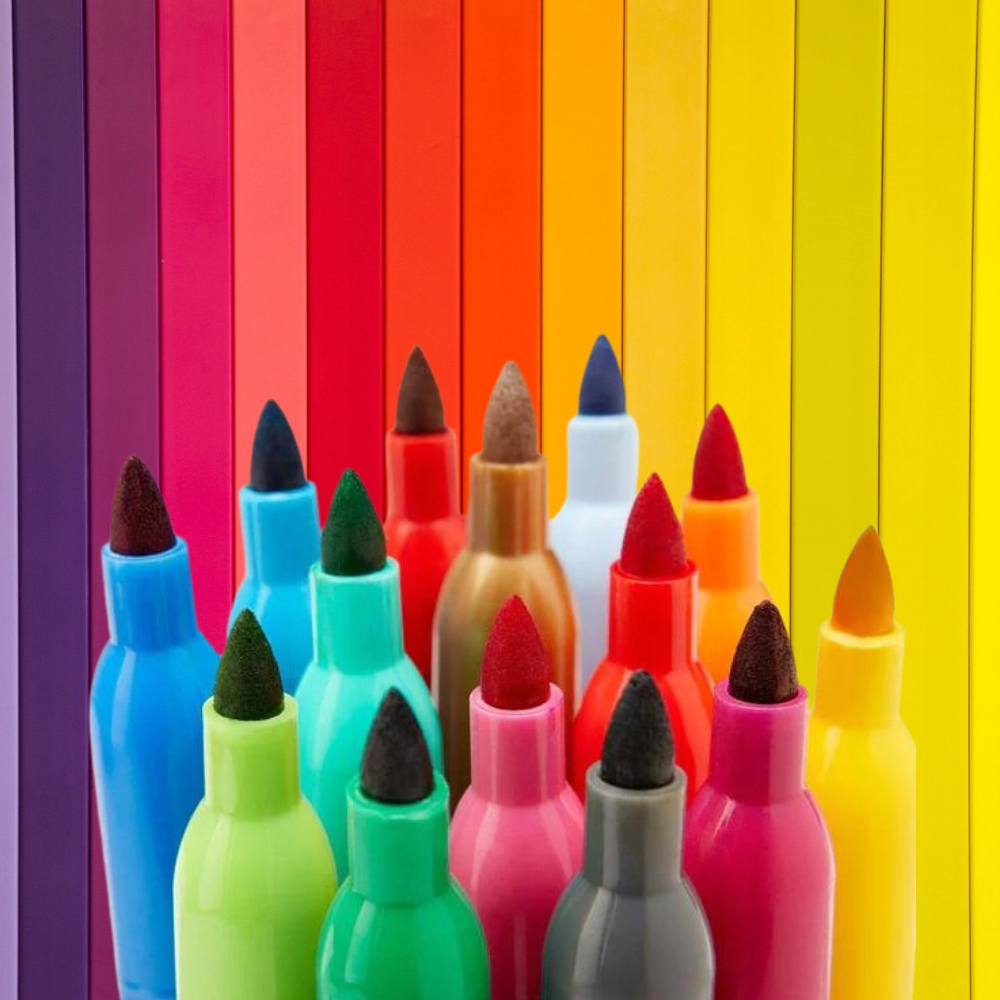 Markery permanentne mazaki pisaki wodoodporne alkoholowe x24 flamastry Liczba sztuk w opakowaniu 24 szt.