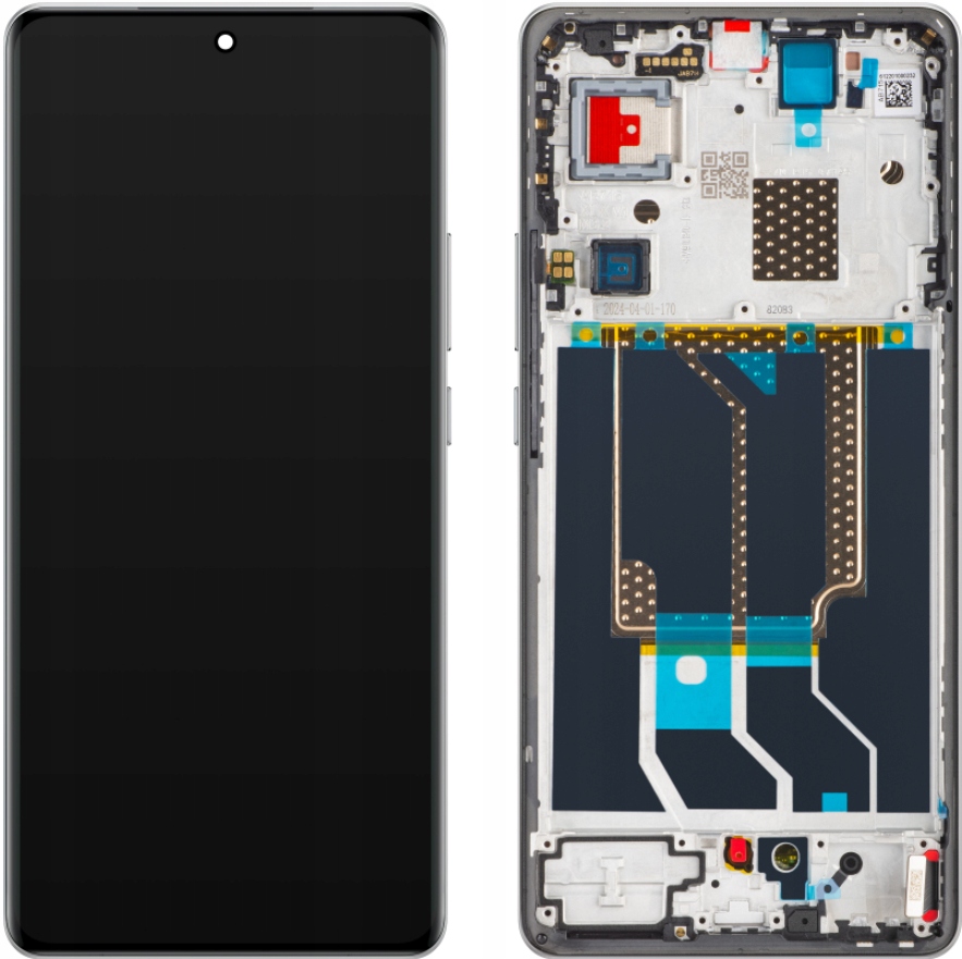 Org Originálny dotykový LCD displej s rámčekom pre Realme Gt 6T strieborný